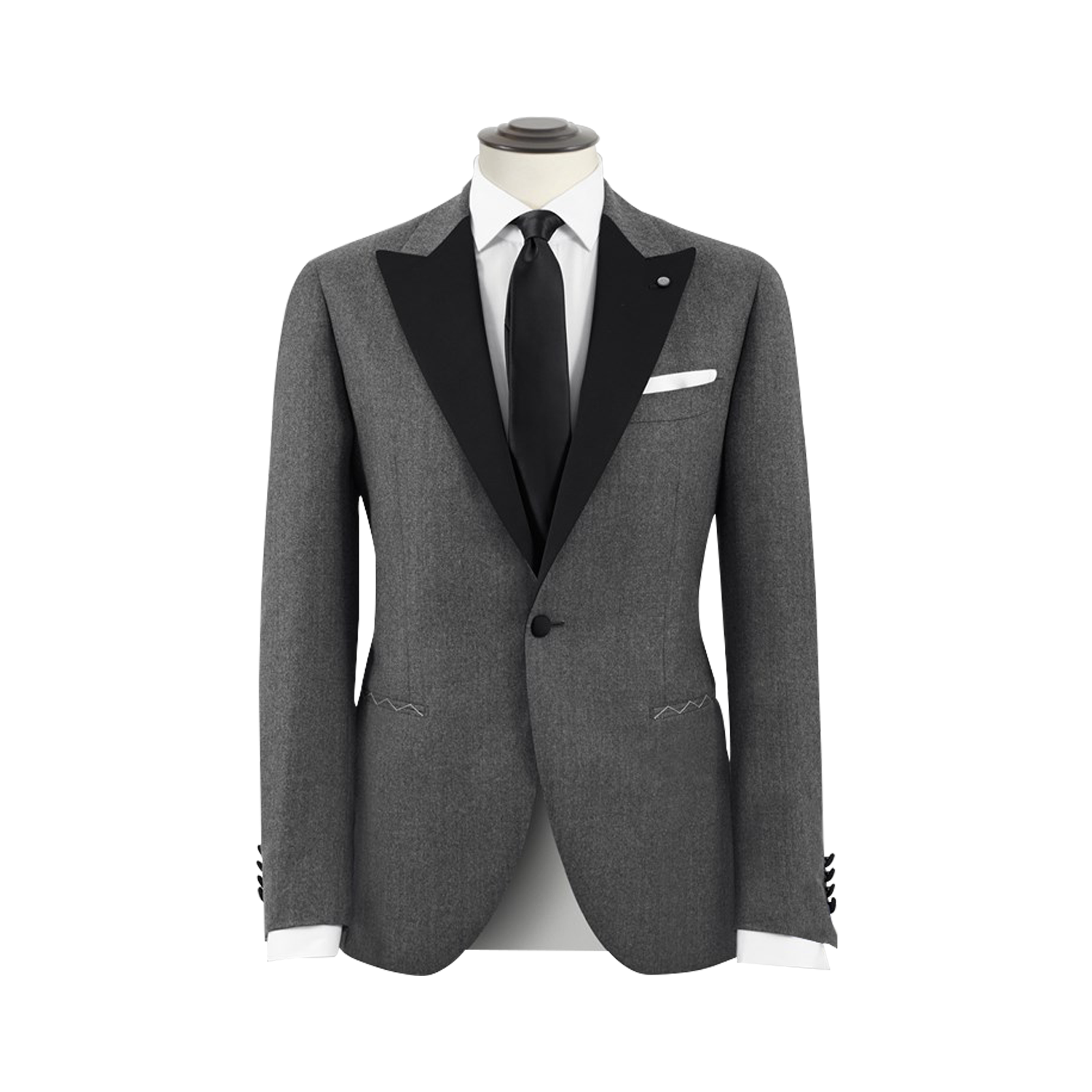 Grey jacket 2025 black lapel