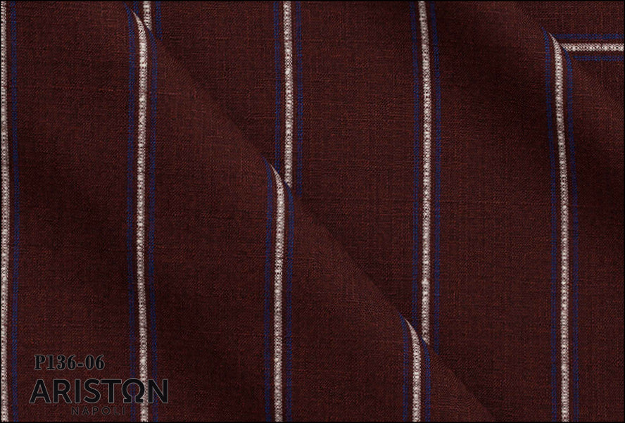 Tailored Pants / Burgundy Pinstripe