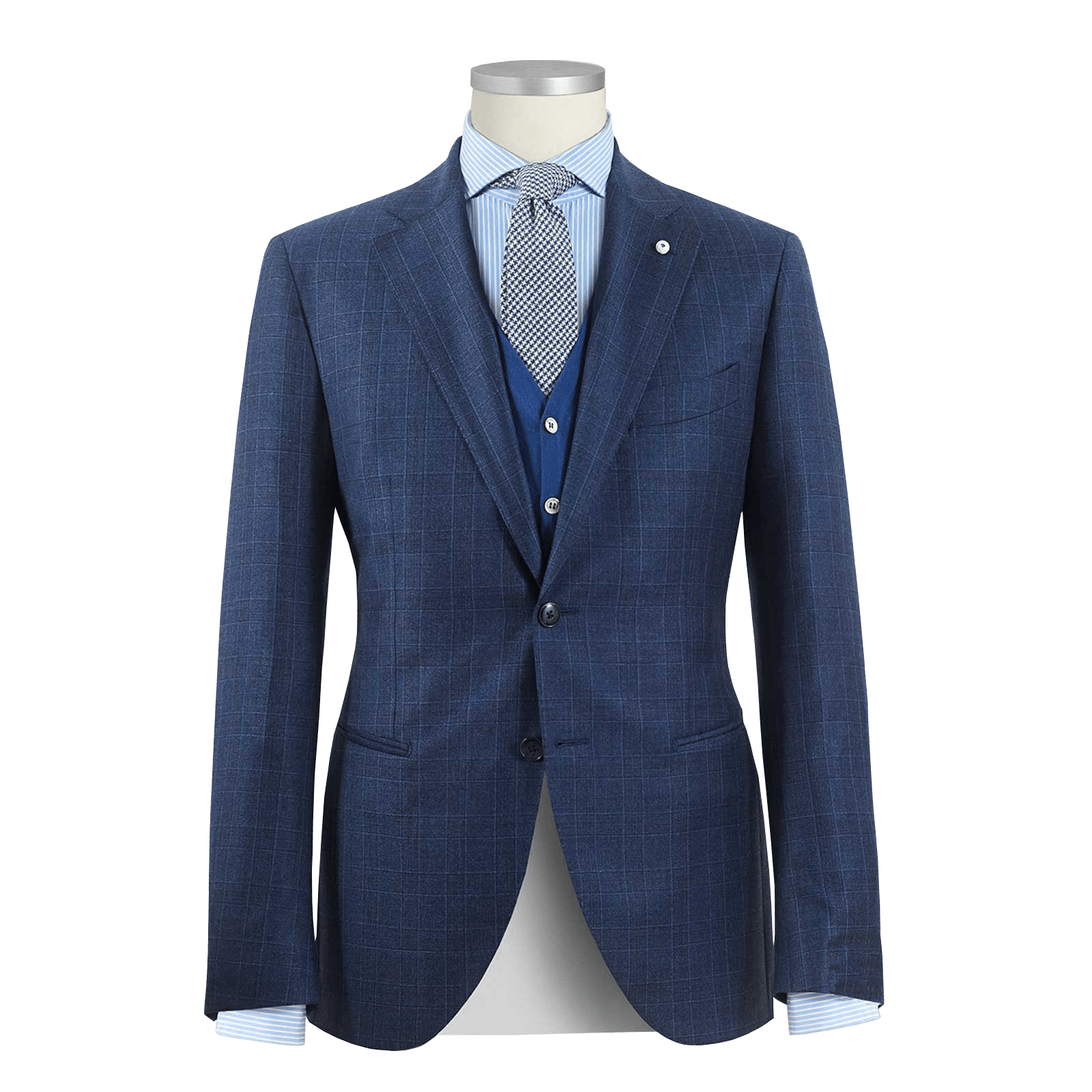 WINDOWPANE SUIT IN PURE WOOL Tailor On The Road