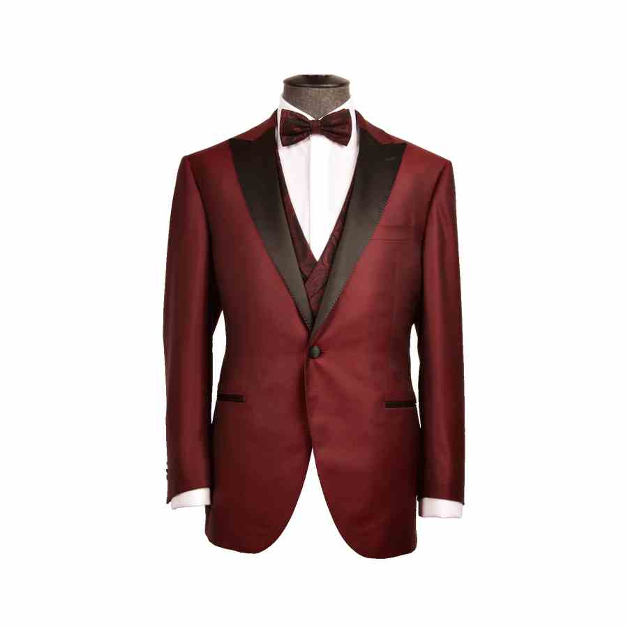 ATTICUS BURGUNDY THREE PIECE