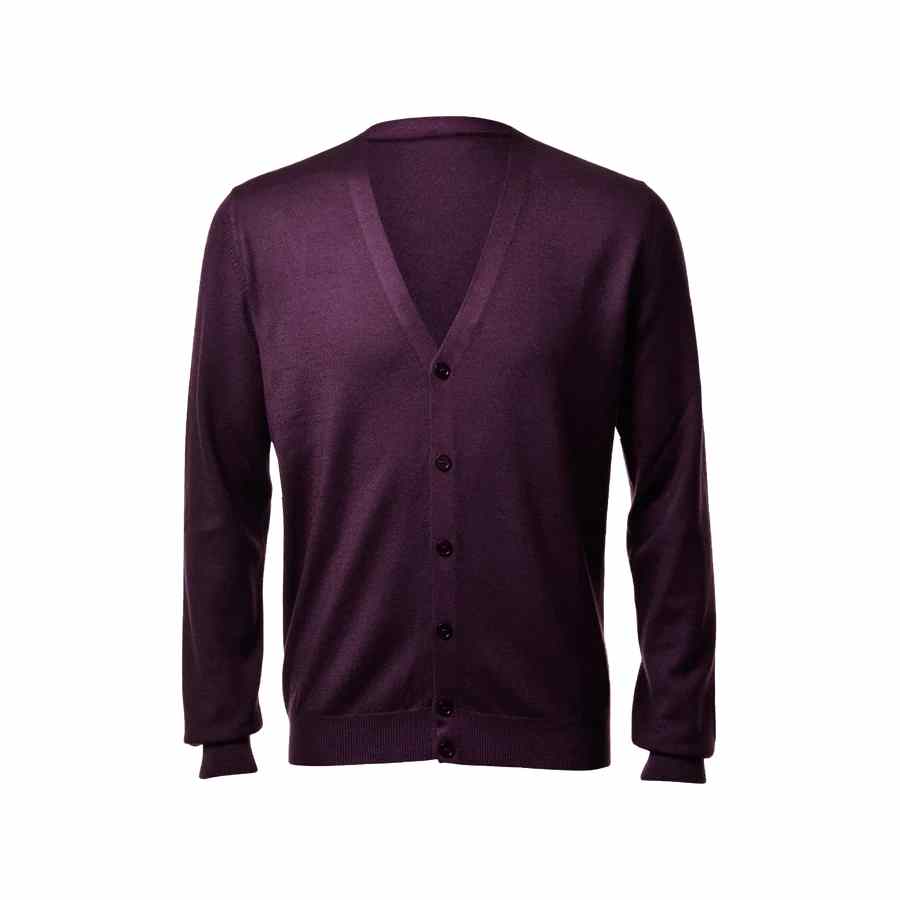 MERINO WOOL MENS CARDIGAN