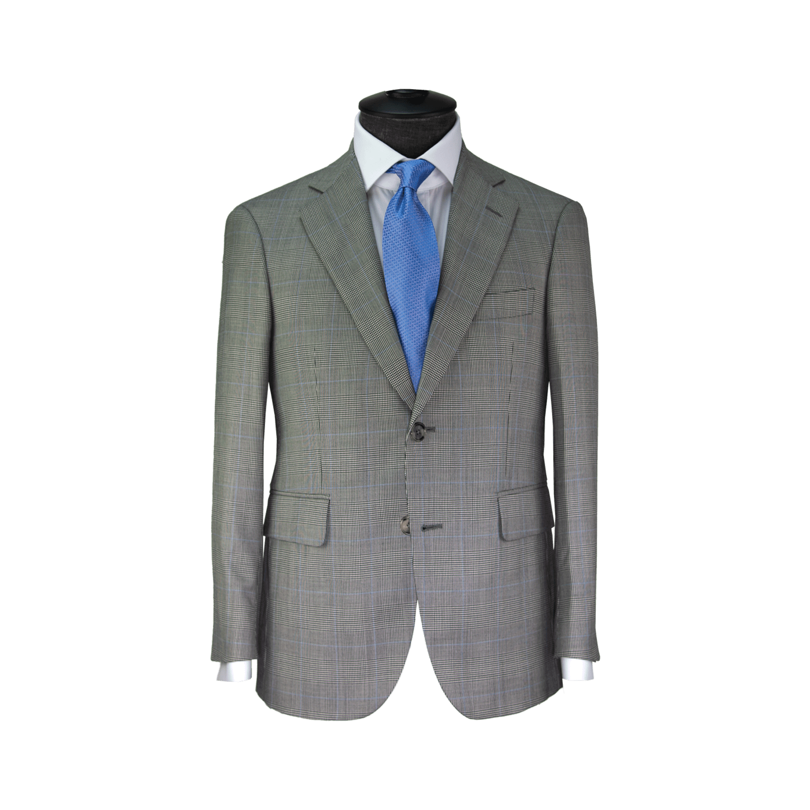 Light Grey Suit Blue Check – Tailor On The Road