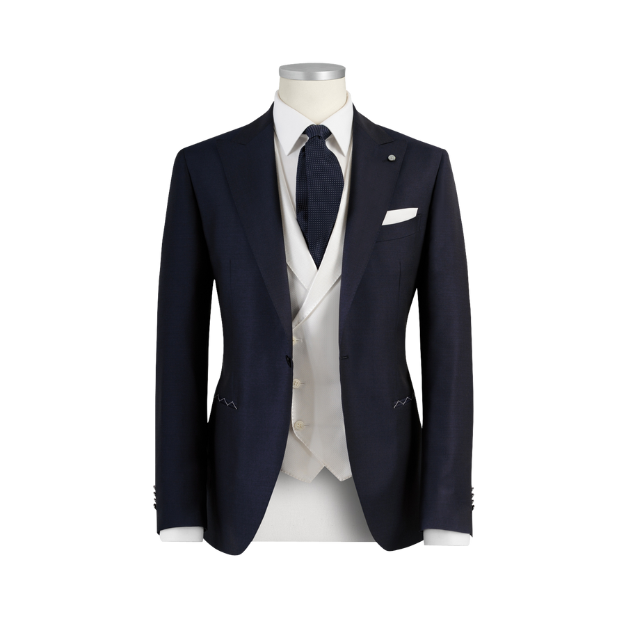 CARNET SUITE TUXEDO IN WOOL AND SILK
