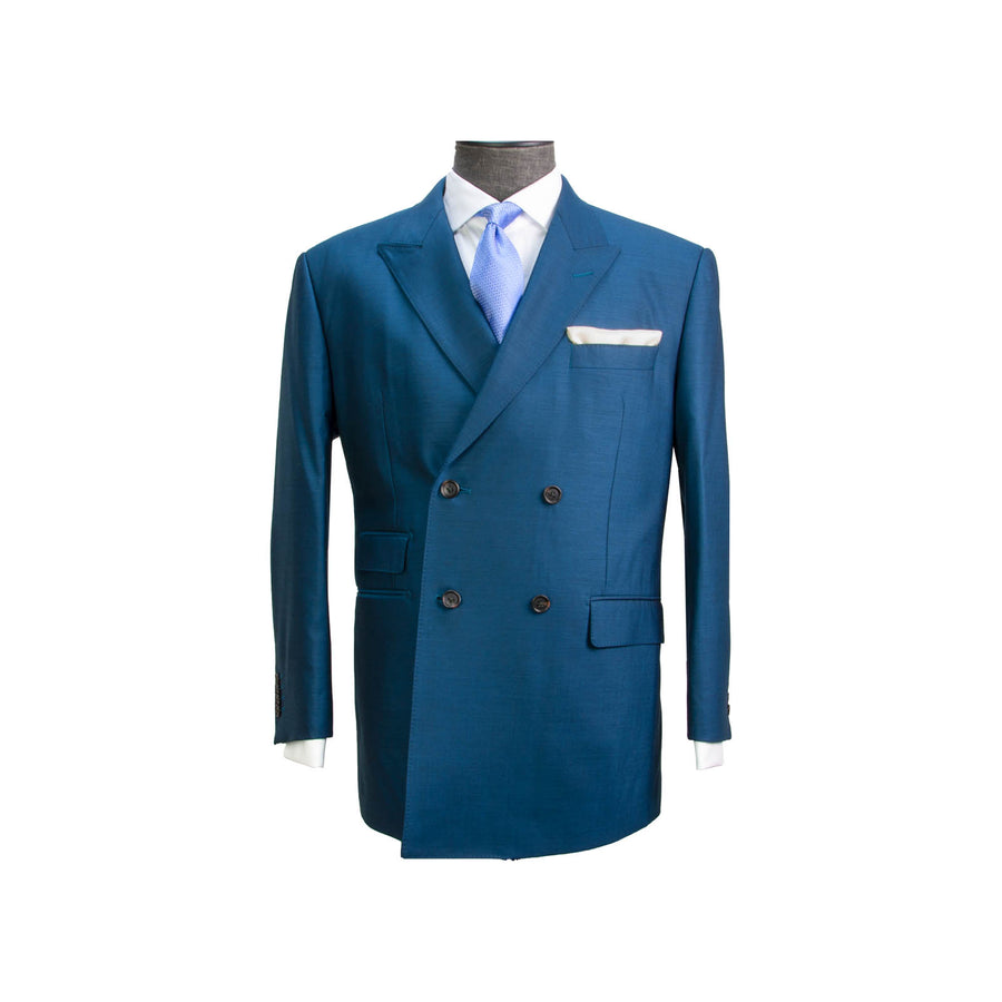 Wool Blend Double Breasted Suit